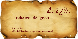 Lindwurm Ágnes névjegykártya